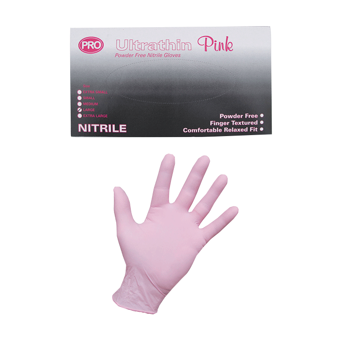 PRO UltraFLEX Pink Nitrile Gloves (Pack of 100)