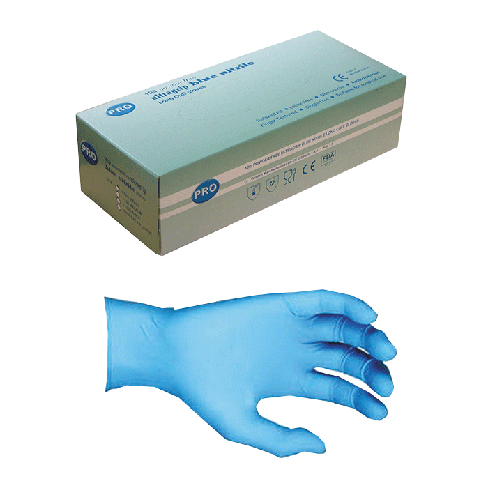 PRO UltraGrip Blue Nitrile Gloves