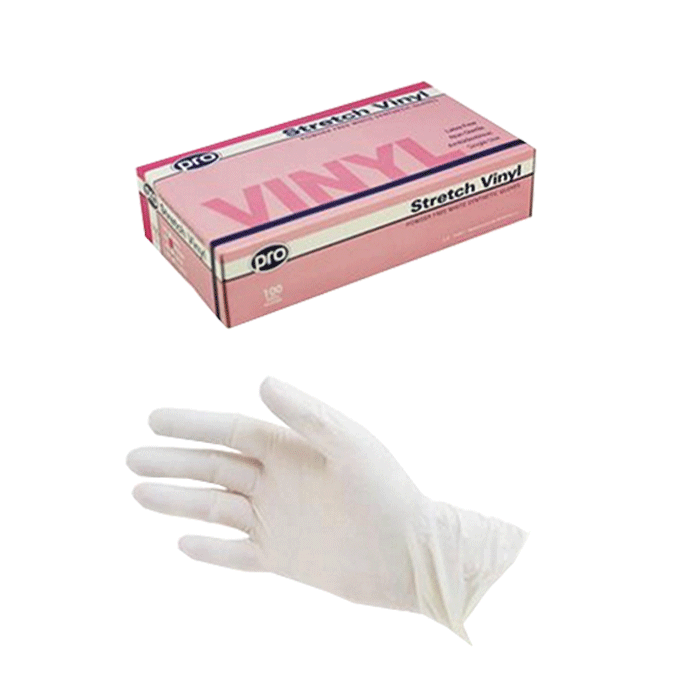 PRO Stretch Vinyl Gloves Powder Free (Pack Of 100)