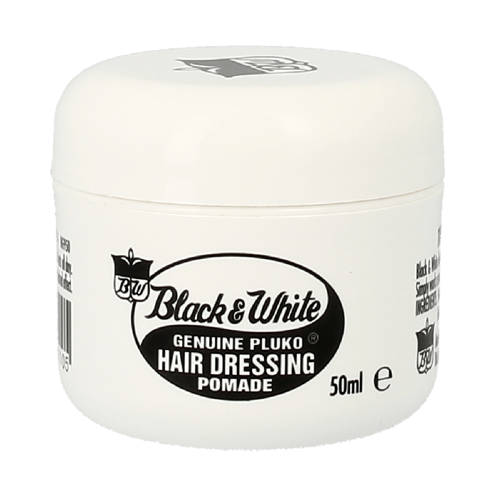 Black and White Genuine Pluko Hair Dressing Pomade 50ml