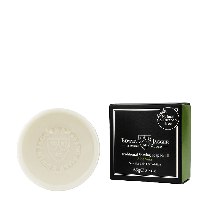 Edwin Jagger Traditional Shaving Soap Refill Aloe Vera 65g