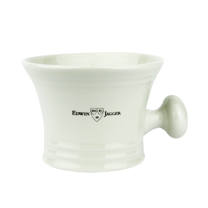 Edwin Jagger Ivory Porcelain Shaving Bowl with Handle RN47