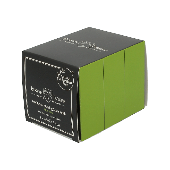 Edwin Jagger Aloe Vera Traditional Shaving Soap 65g 3 pack