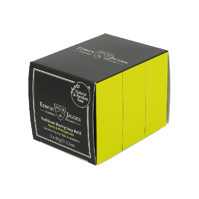 Edwin Jagger Traditional Shaving Soap Limes and Pomegranate 65g 3 pack