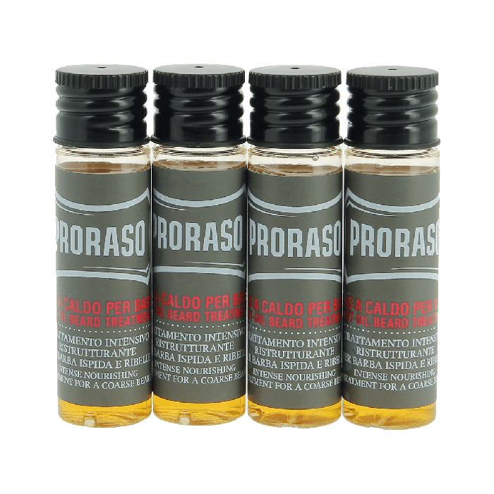 Proraso Italian Hot Oil Beard Treatment Wood and Spice 4 x 17ml