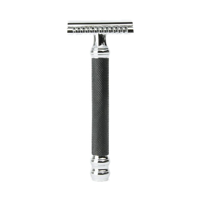 Parker 26C Black & Chrome Handle Open Comb 3 Piece Safety Razor